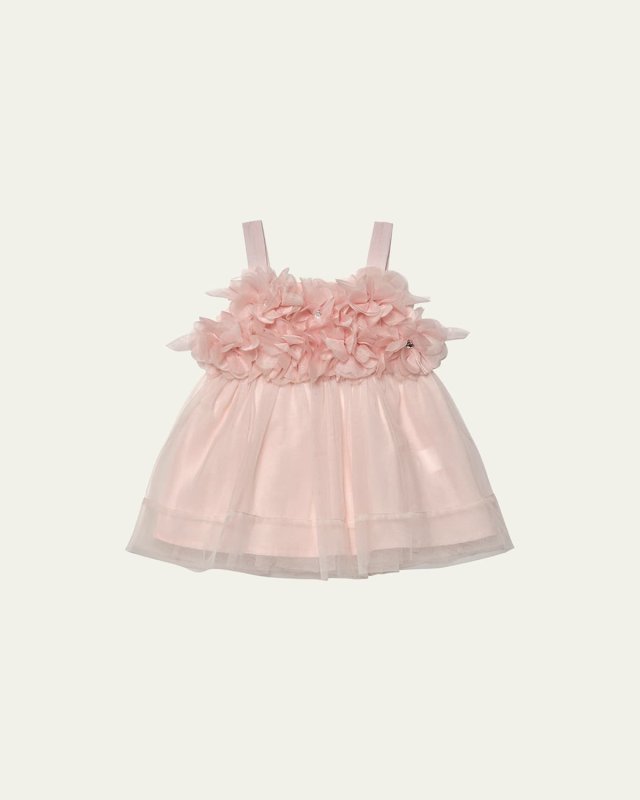 Girl's Bebe Peony Tulle Dress, Size 3-24